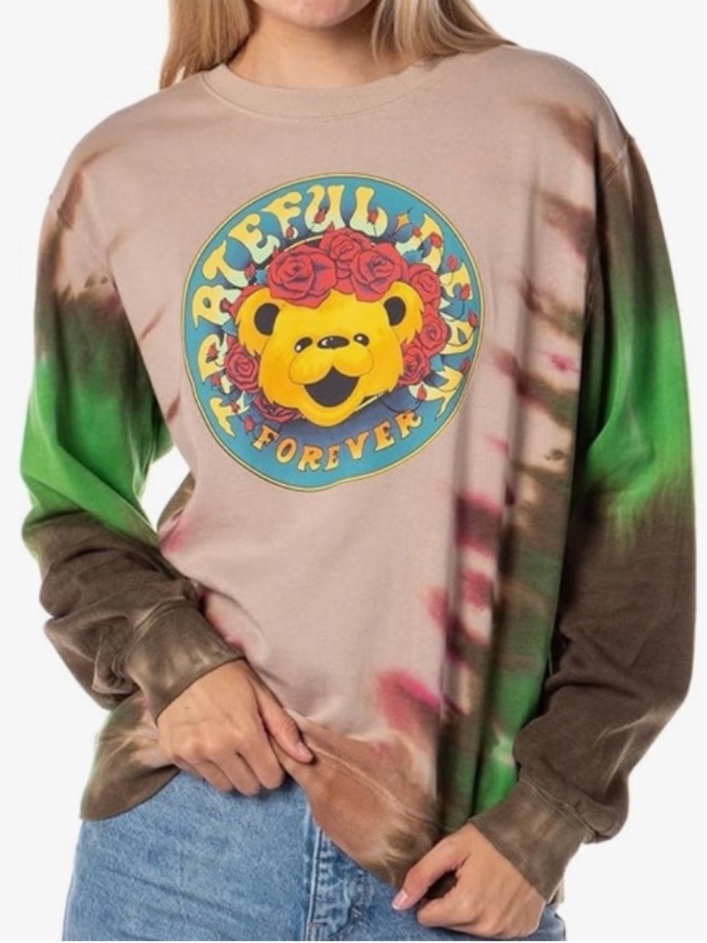 Grateful Dead Tie-Dye Sweatshirt Small Grunge